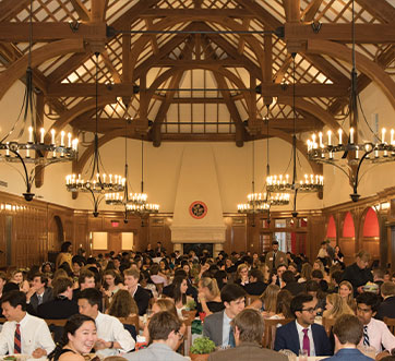 Photo of a banquet hall. Links to Gifts of Life Insurance